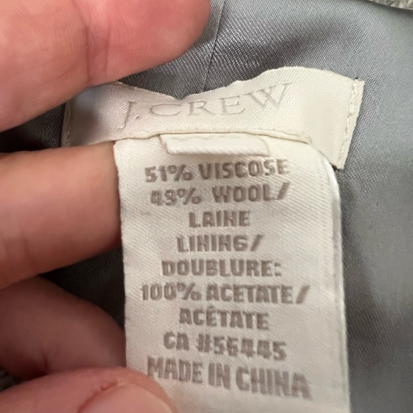 Vintage J Crew Women’s Gray Wool Herringbone Poncho XXS/XS Outerwear, Sweater - Picture 4 of 8